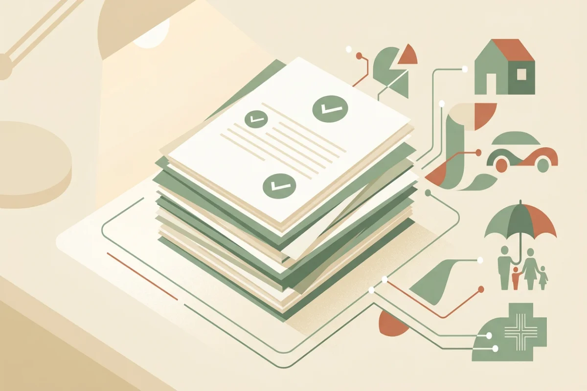 Symbolische Darstellung Policenprüfung und Checkliste für minorcontextcanvas.info, 1200×800 px